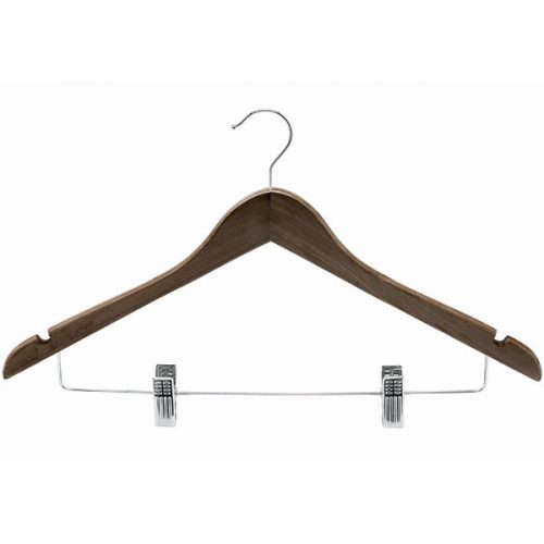 UNFINISHED hanger with trouser clips