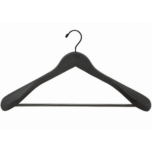 Wooden hanger with suit holder 