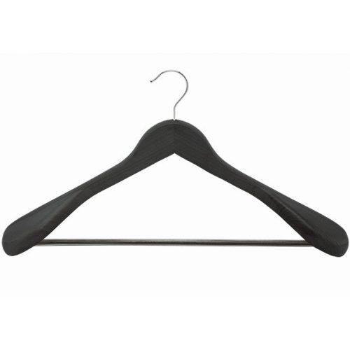 Wooden hanger with suit holder 